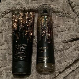 BRAND NEW bath and body works into the night body spray and shea body cream